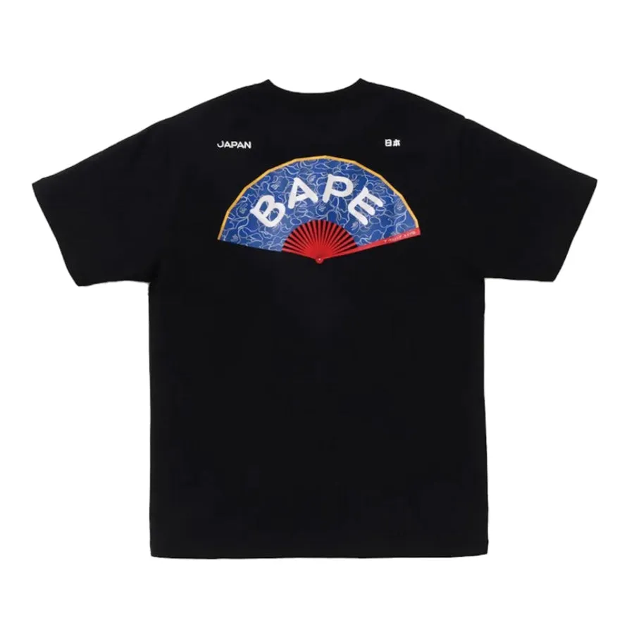 A Bathing Ape Japan Fan Tee Black Multi