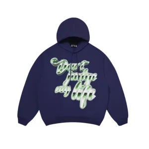 A Few Good Kids Shiny Wine Glass Hoodie Navy Green