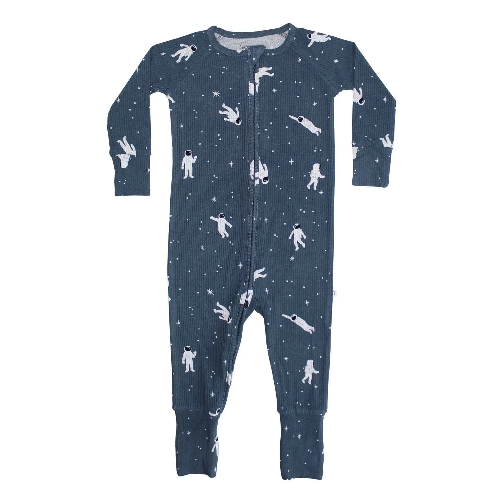 Astronauts Ribbed Zip Romper