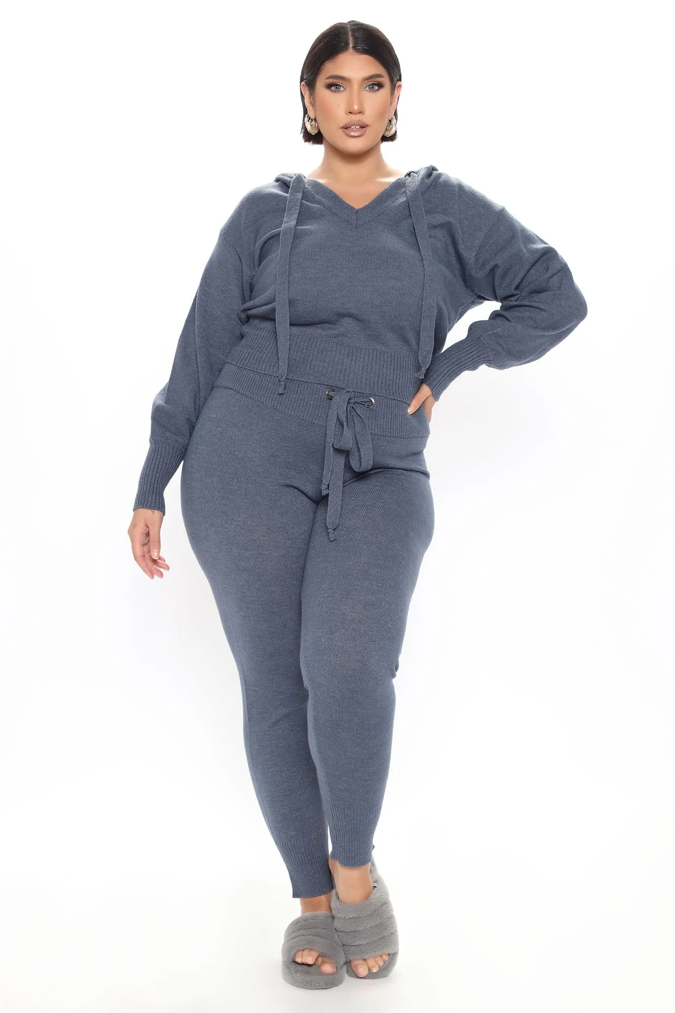 Believe Me Sweater Jogger Set - Teal