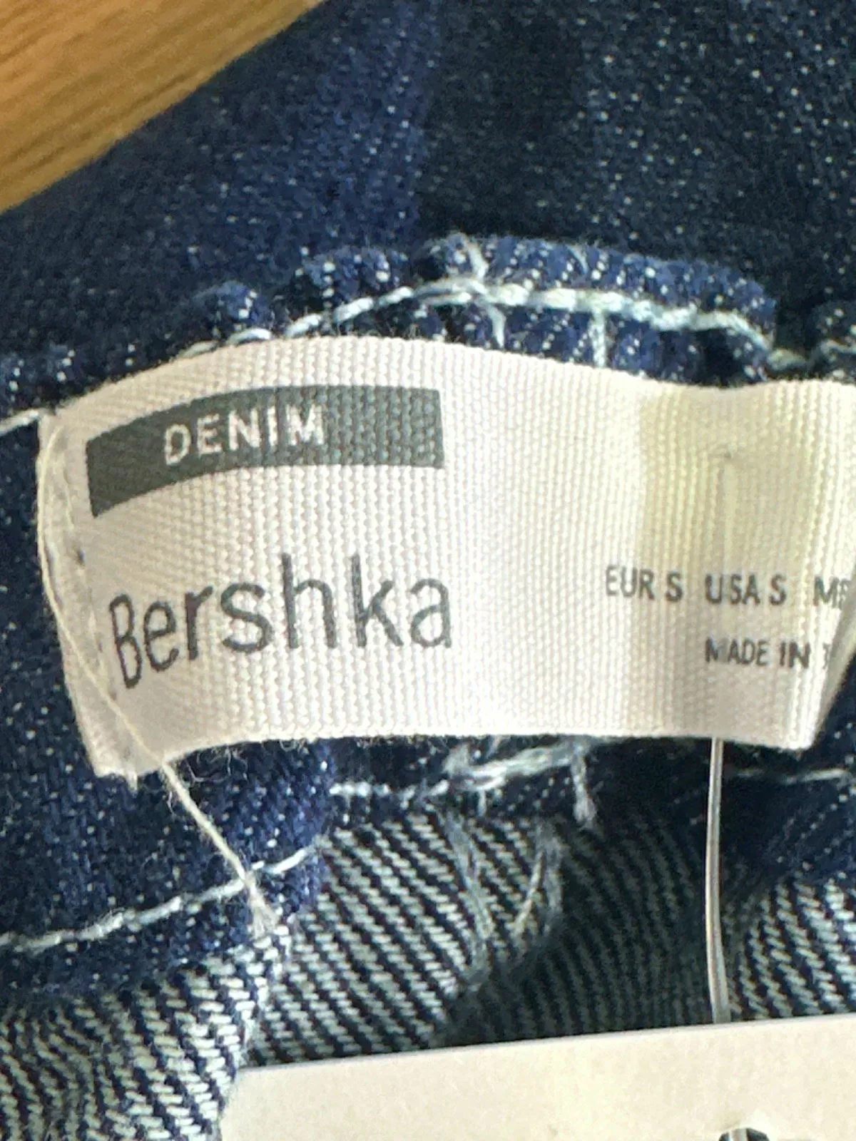 Bershka Blue Denim Joggers UK S