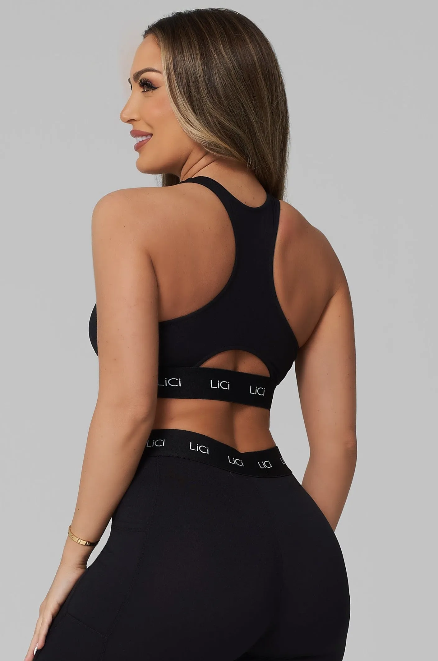 Black Cozy Sport High Neck Bra