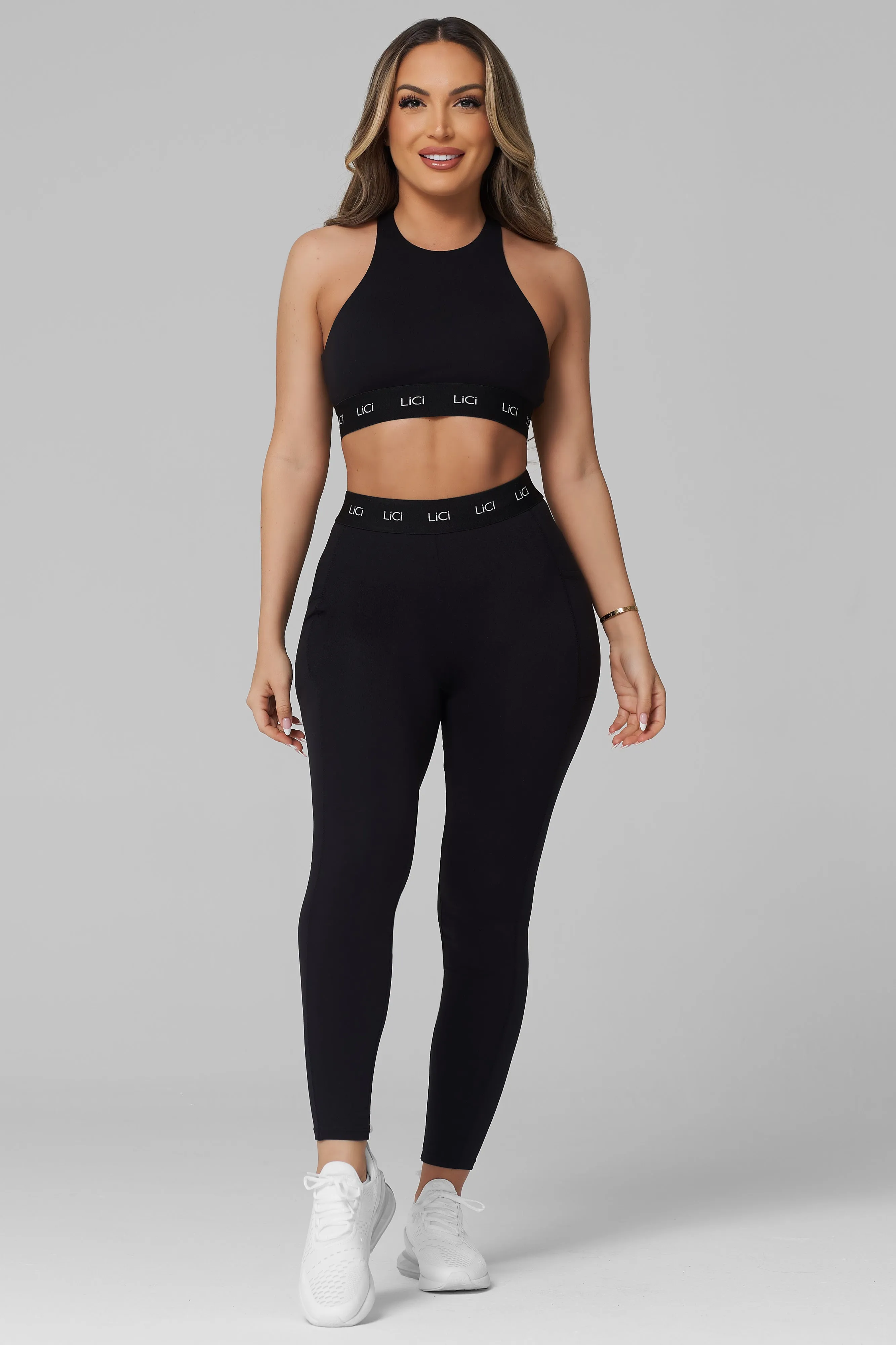 Black Cozy Sport High Neck Bra