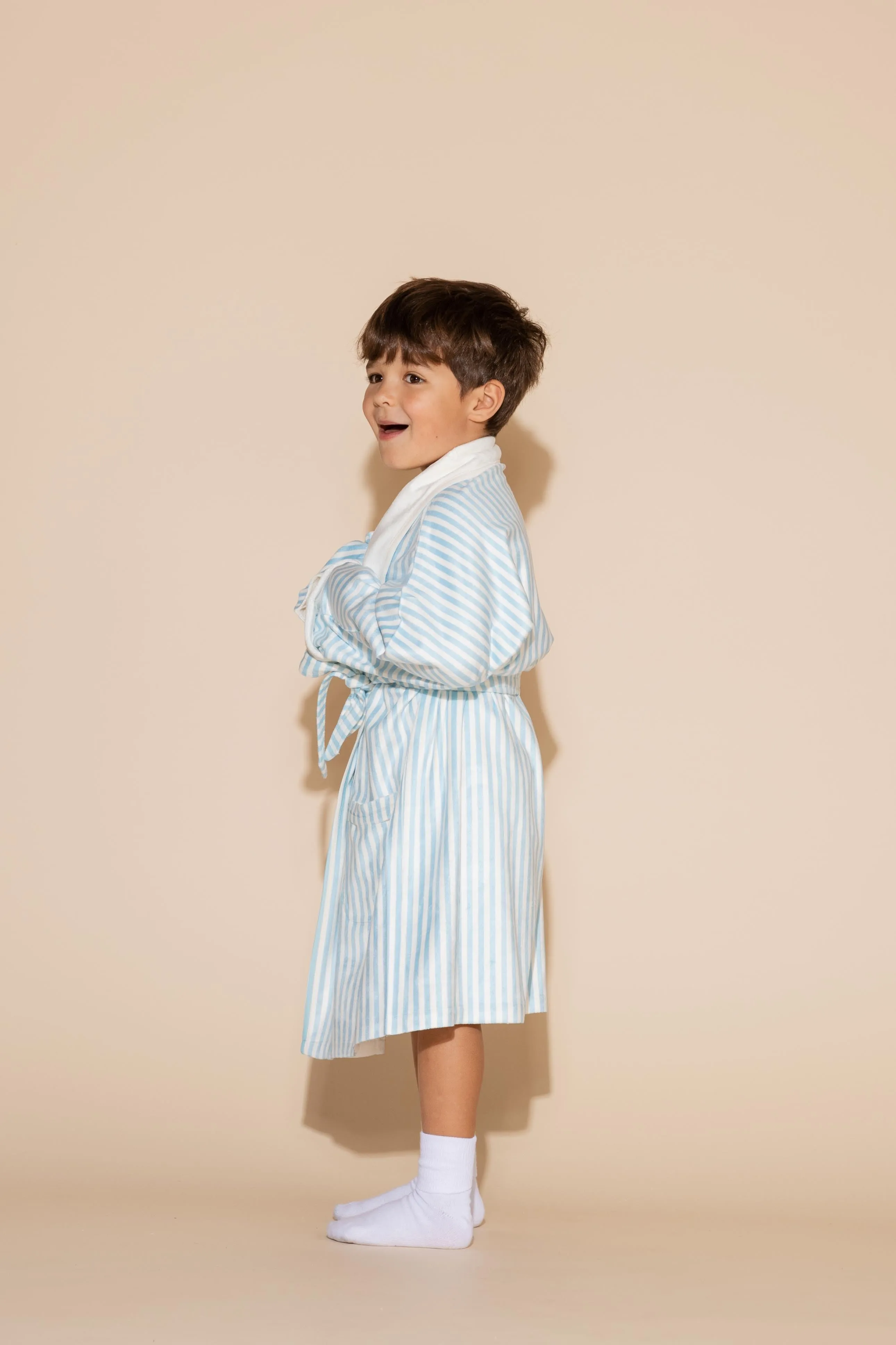 Blue Stripes Kids Robe