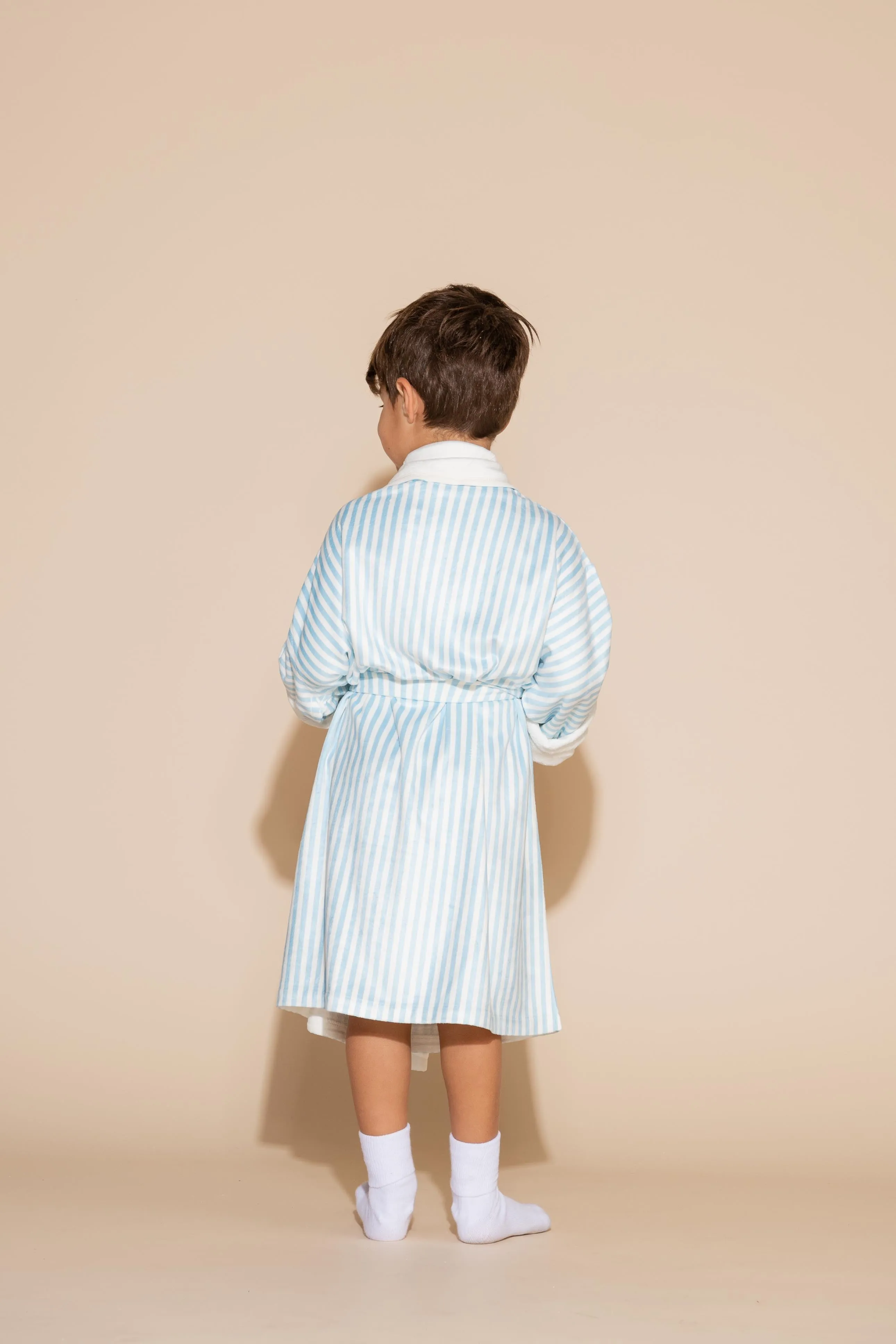 Blue Stripes Kids Robe