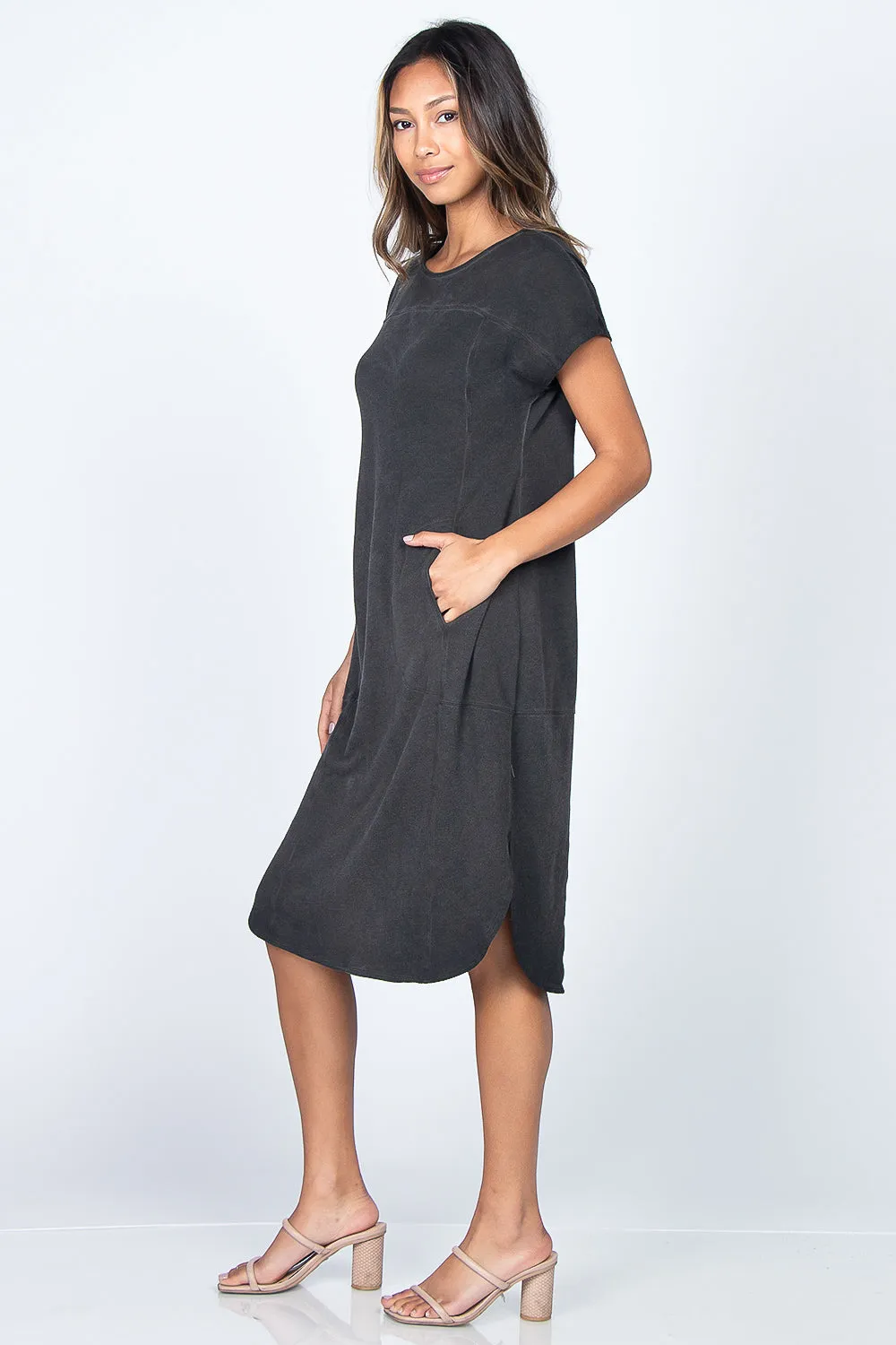 Boat Neck Midi Dress