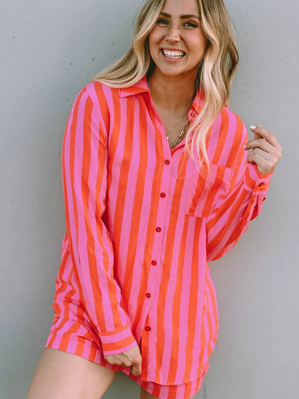 Brightly Colored Striped Loungewear