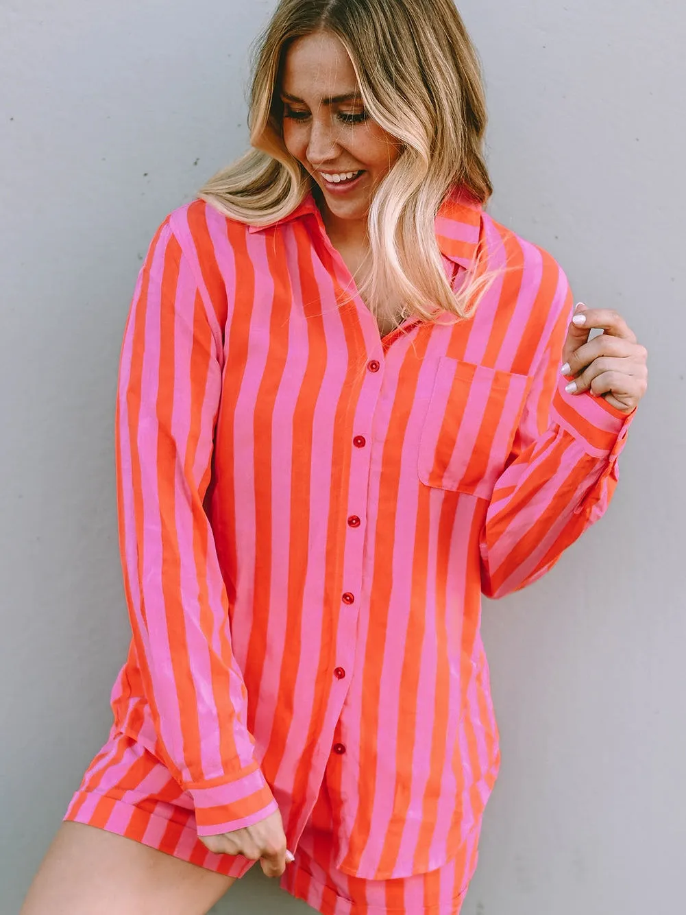 Brightly Colored Striped Loungewear