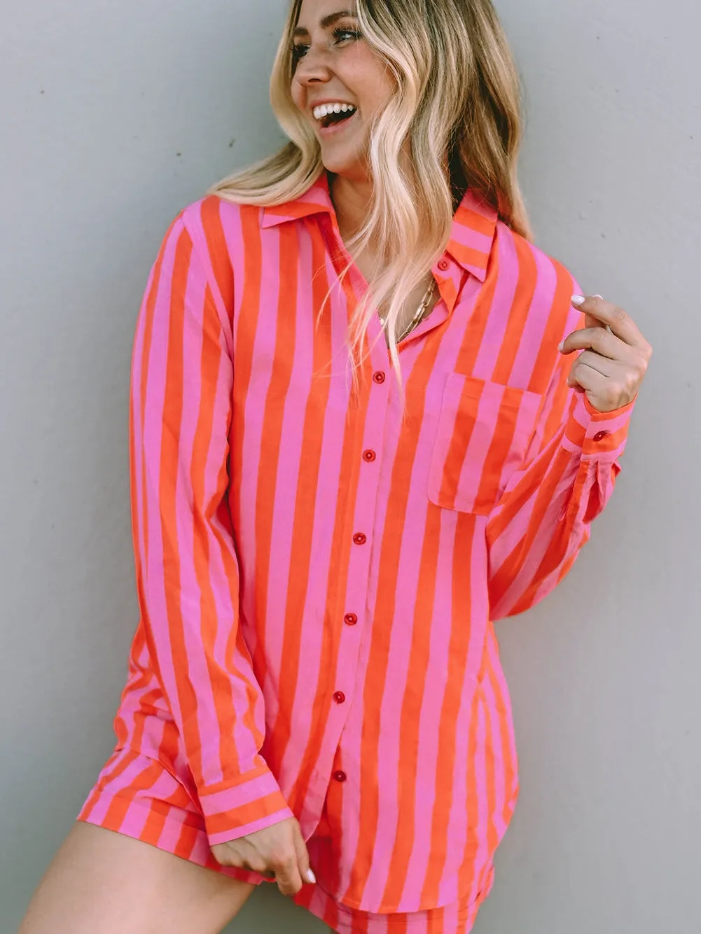 Brightly Colored Striped Loungewear