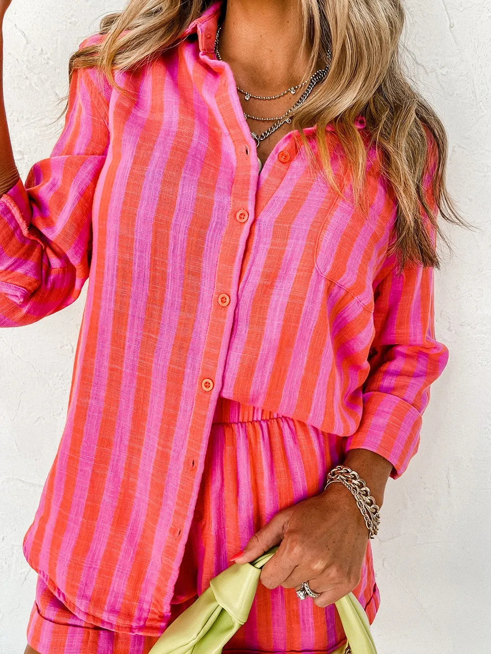 Brightly Colored Striped Loungewear