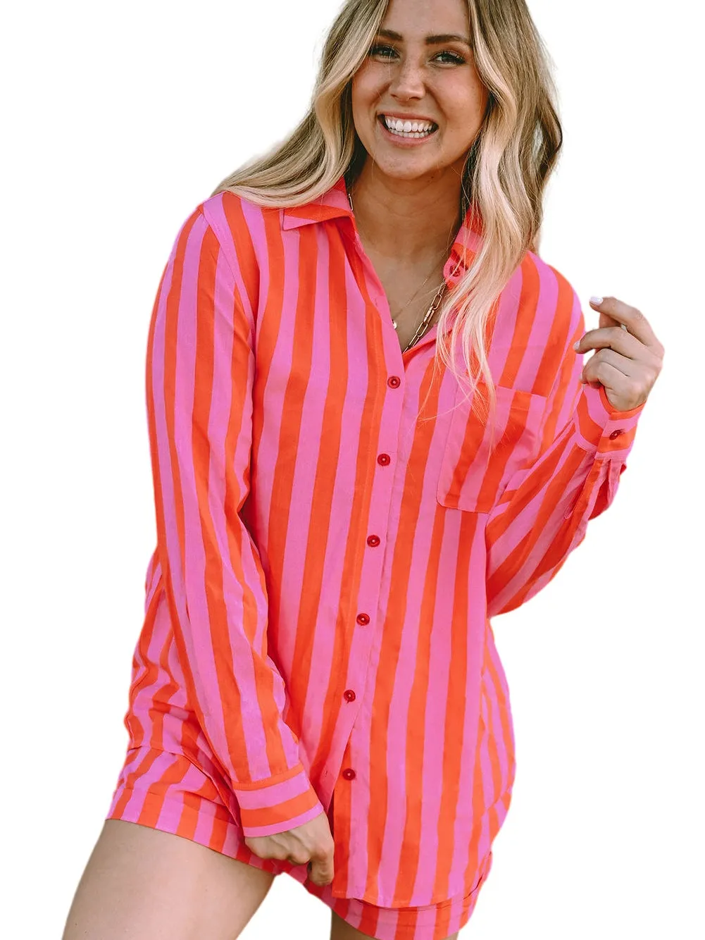 Brightly Colored Striped Loungewear