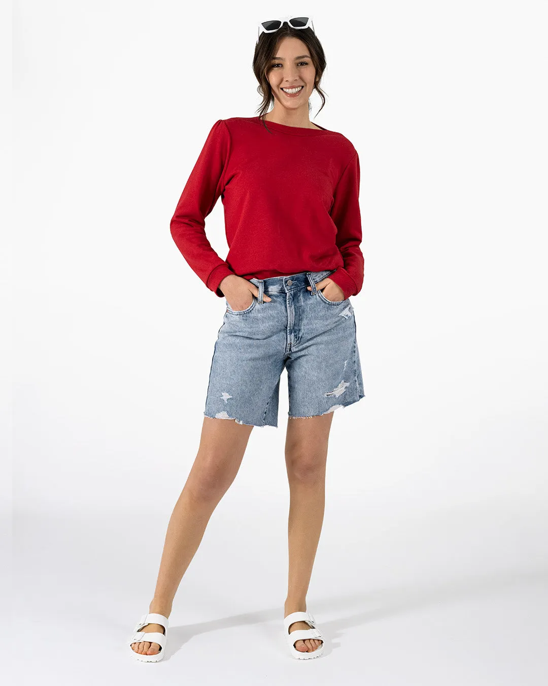 Cora Sweatshirt - Tomato Red