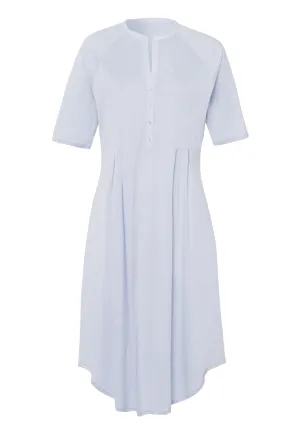 Cotton Deluxe Button Front Cotton Sleep Shirt | Blue Glow 77954-511