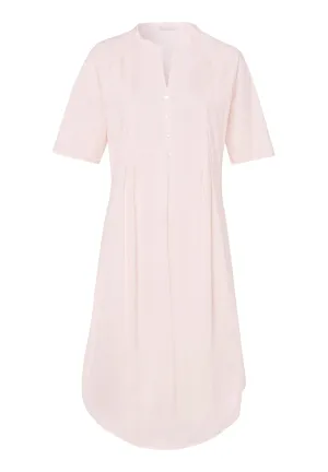 Cotton Deluxe Button Front Cotton Sleep Shirt | Crystal Pink 77954-1334