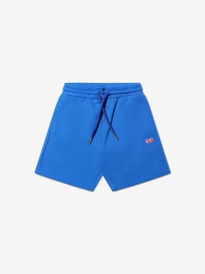 Diesel Kids Logo Jogger Shorts in Blue