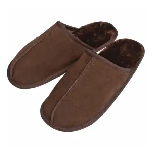 EGO Rocco Mens Suede Slip On Mule Slippers With Plush Lining