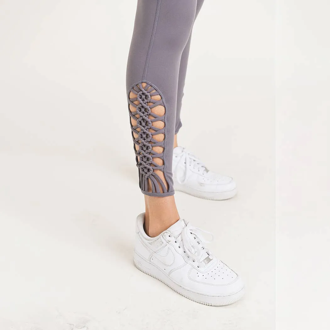 French Braid Macrame Detailed Leggings