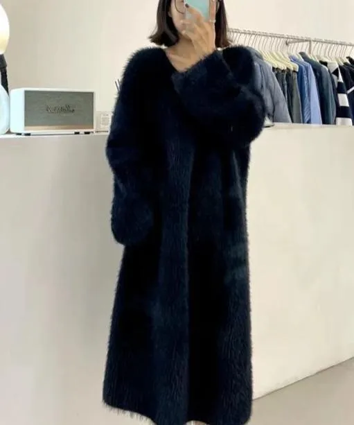 Fuzzy Long Lounge Dress