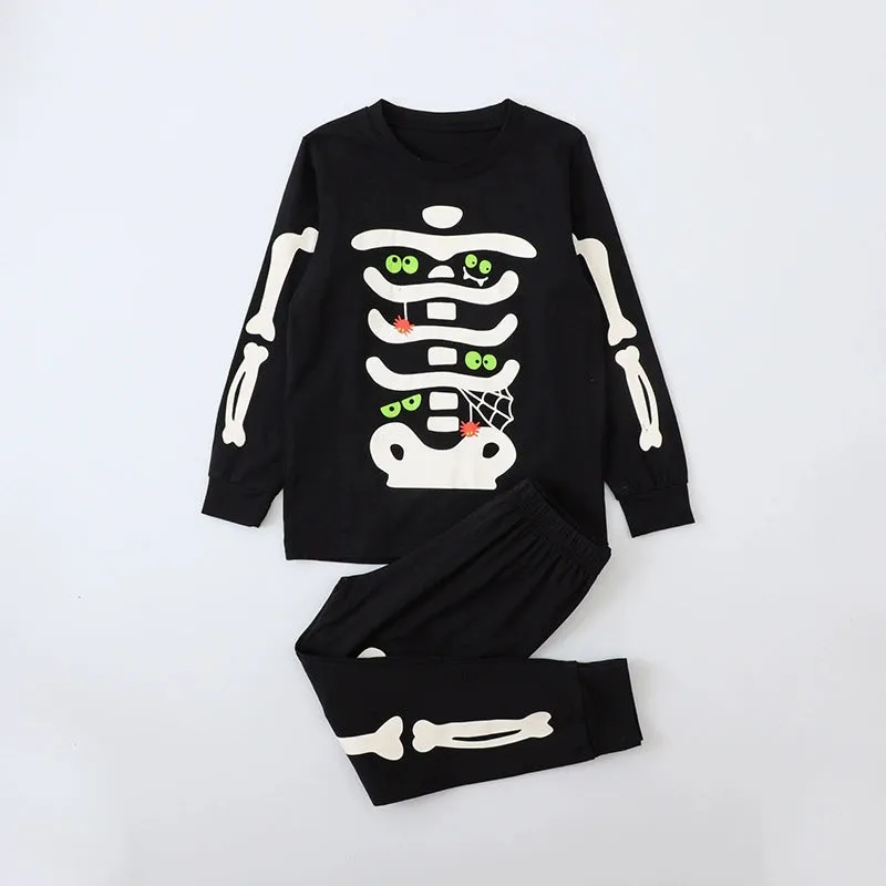 Glow-in-the-Dark Skeleton Loungewear for Kids