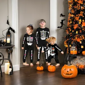 Glow-in-the-Dark Skeleton Loungewear for Kids