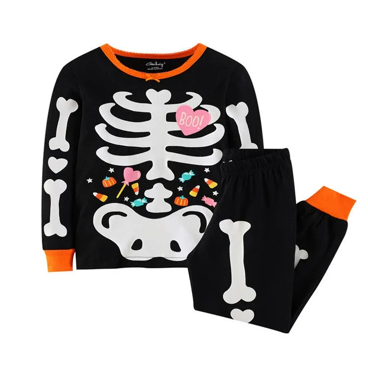 Glow-in-the-Dark Skeleton Loungewear for Kids