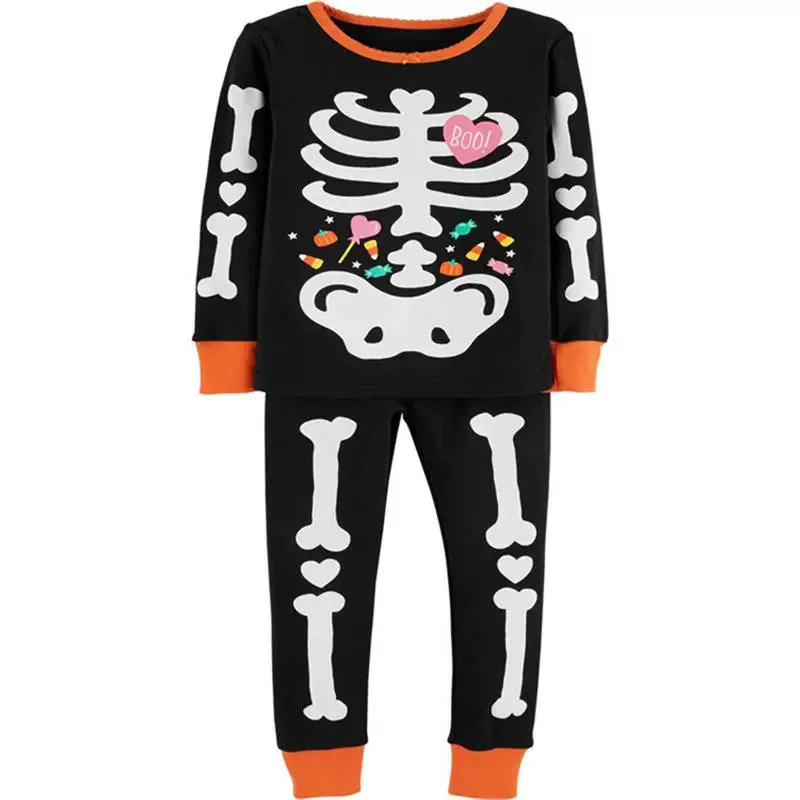 Glow-in-the-Dark Skeleton Loungewear for Kids