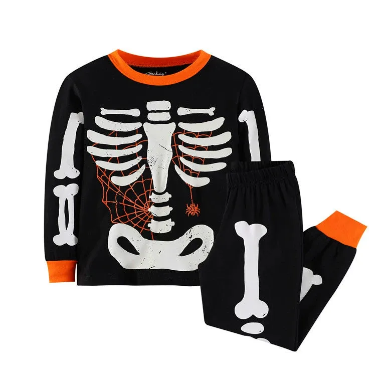 Glow-in-the-Dark Skeleton Loungewear for Kids