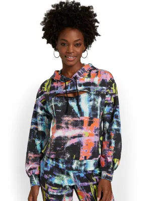 Graffiti-Print French Terry Pullover