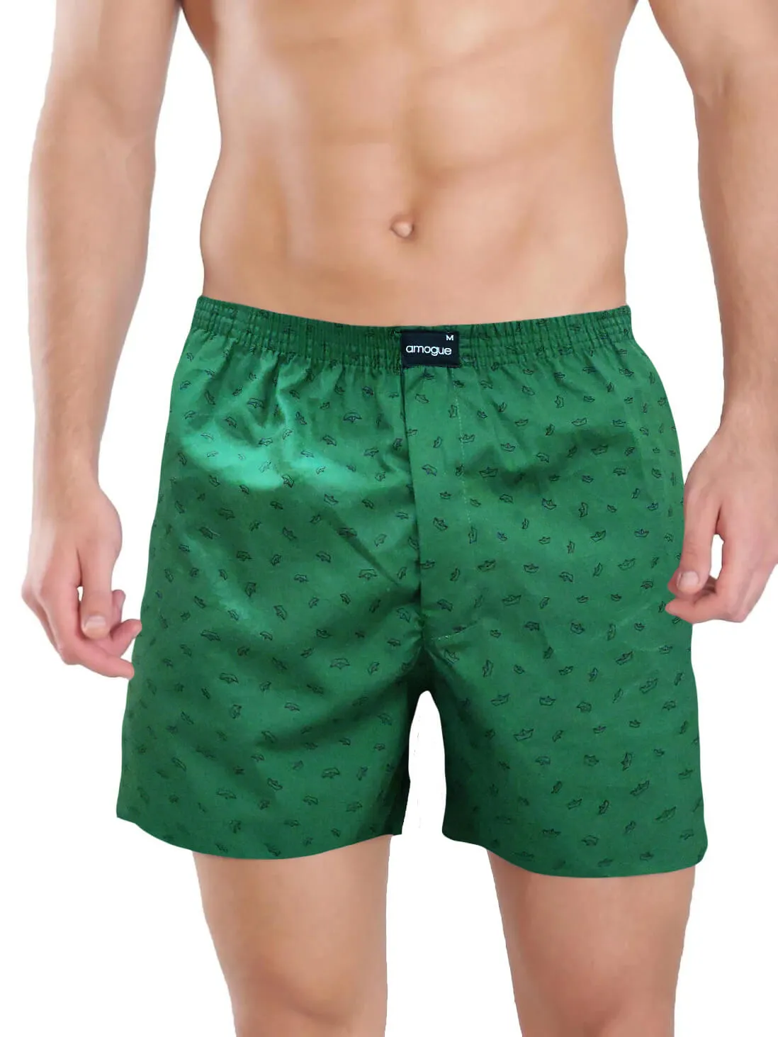 Green Boat Sky Pineapple Printed Premium Cotton Boxers