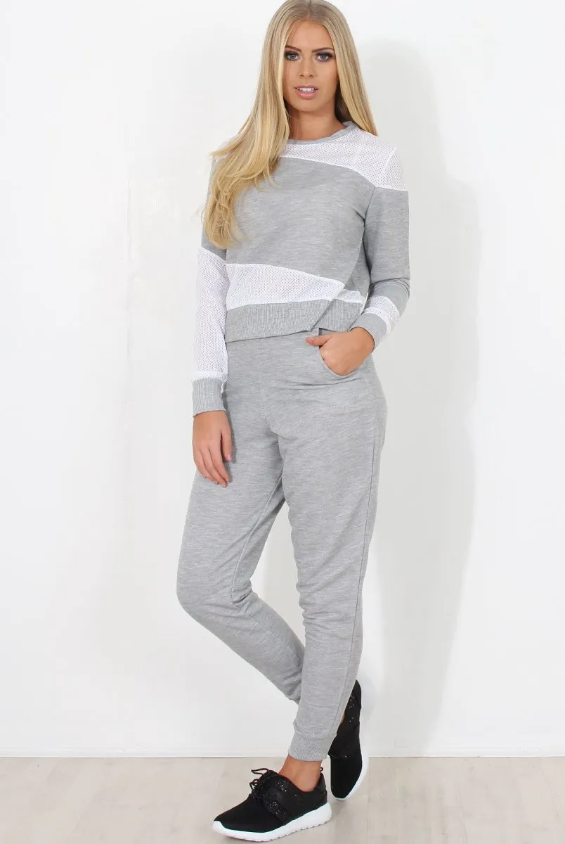 Grey and White Loungewear Set - Katie