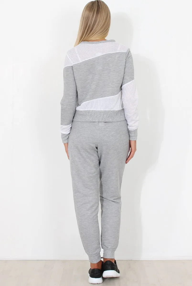 Grey and White Loungewear Set - Katie