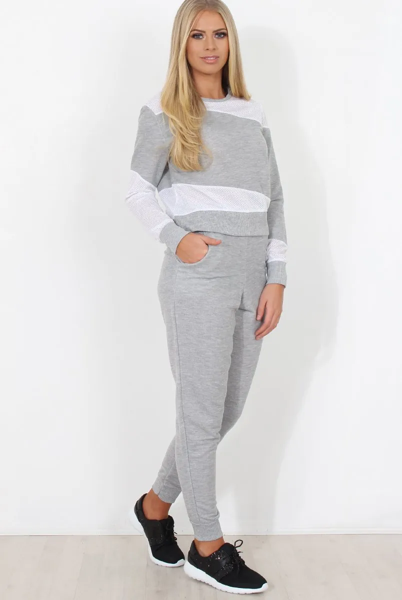 Grey and White Loungewear Set - Katie