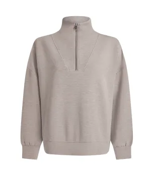 Hawley Half Zip Sweatshirt in Taupe Marle