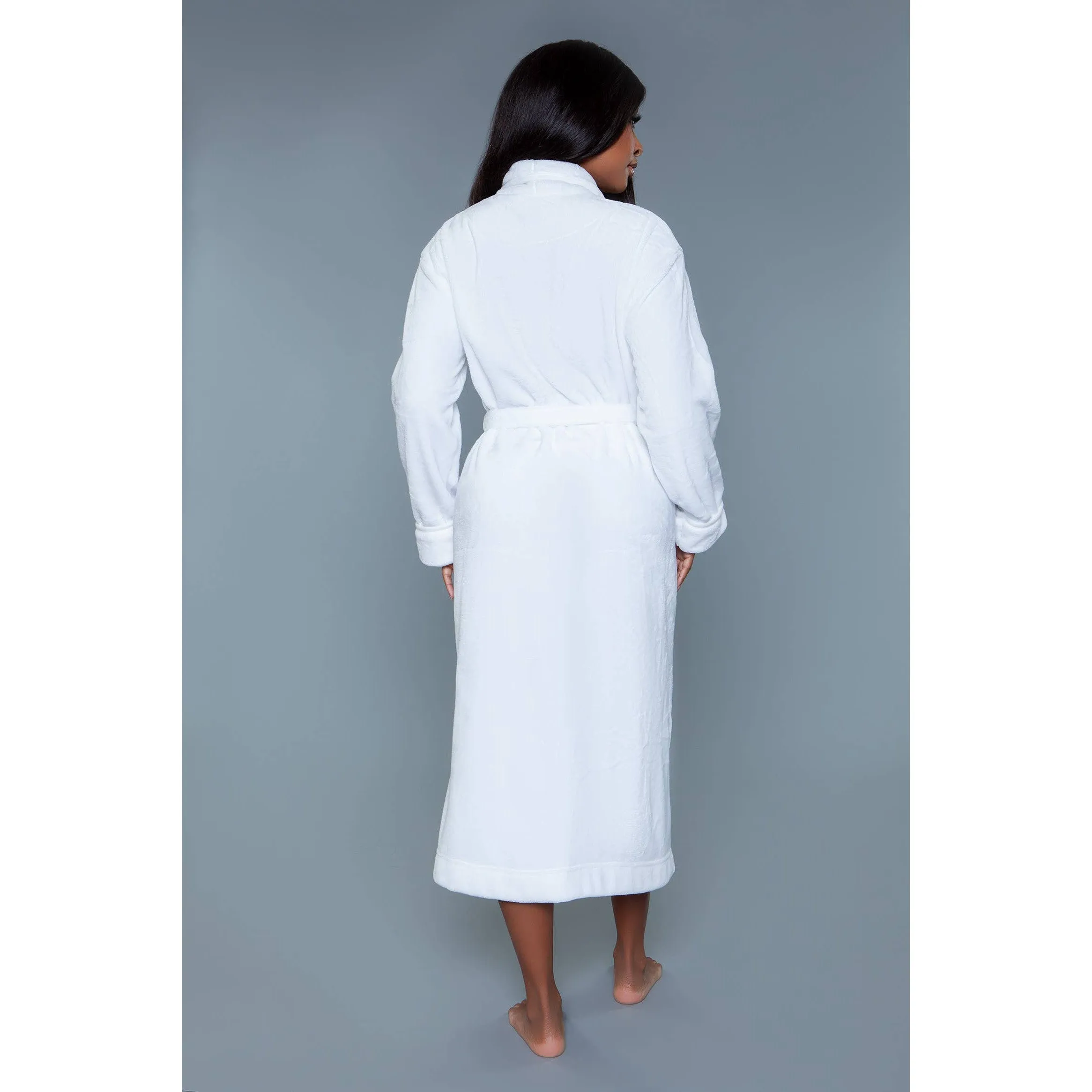 Helena Plush Robe in White | GIftable  Luxurious Ultra Soft [Size L/XL Only]