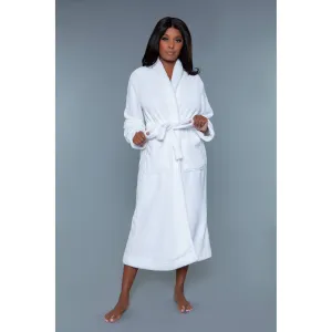 Helena Plush Robe in White | GIftable  Luxurious Ultra Soft [Size L/XL Only]