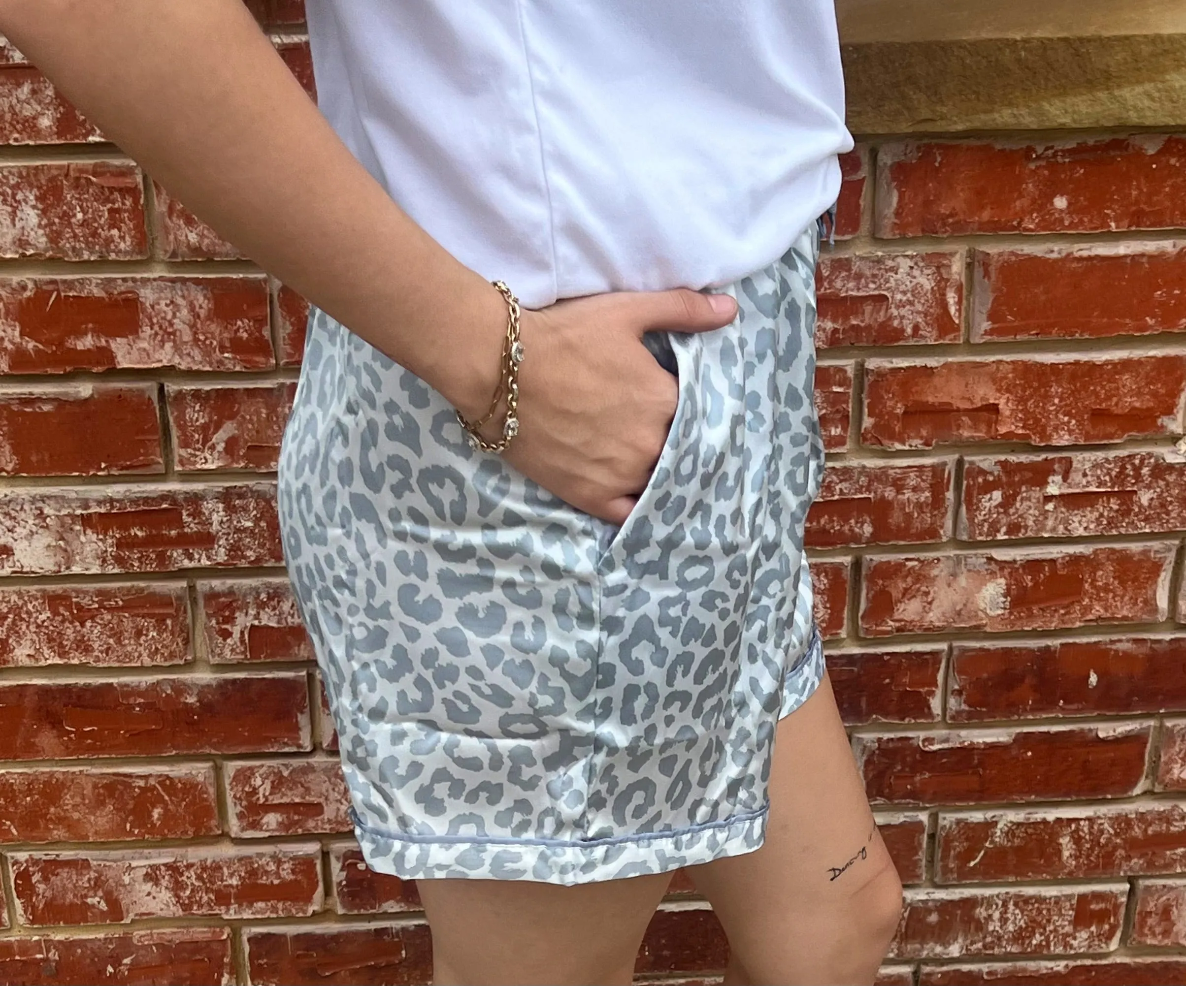 Hello Mello Satin Pajama Shorts