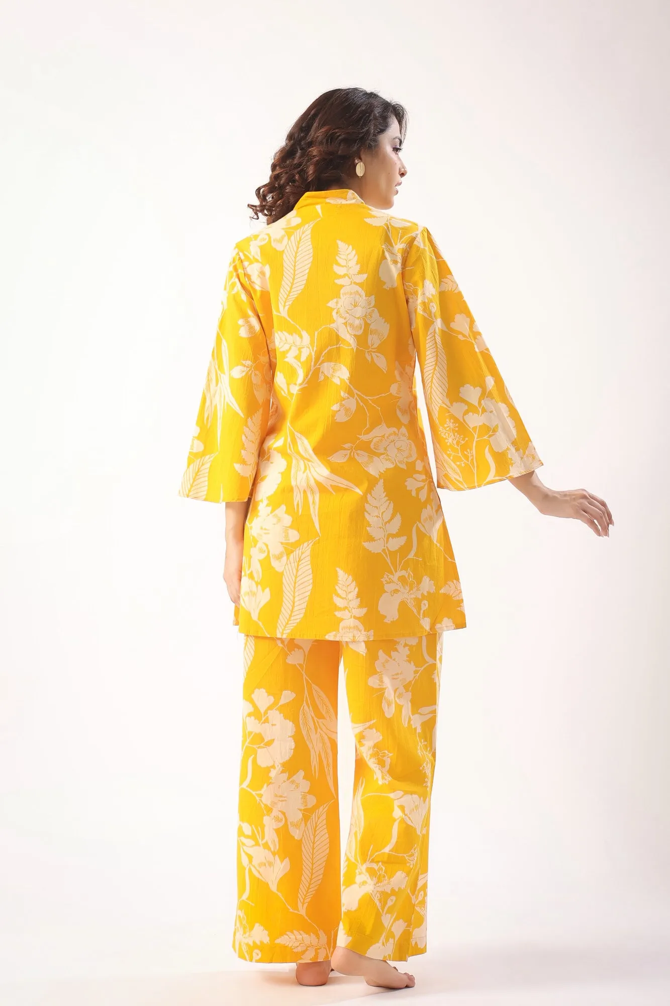 Honeybee Harmony Cotton Palazzo Loungewear Set