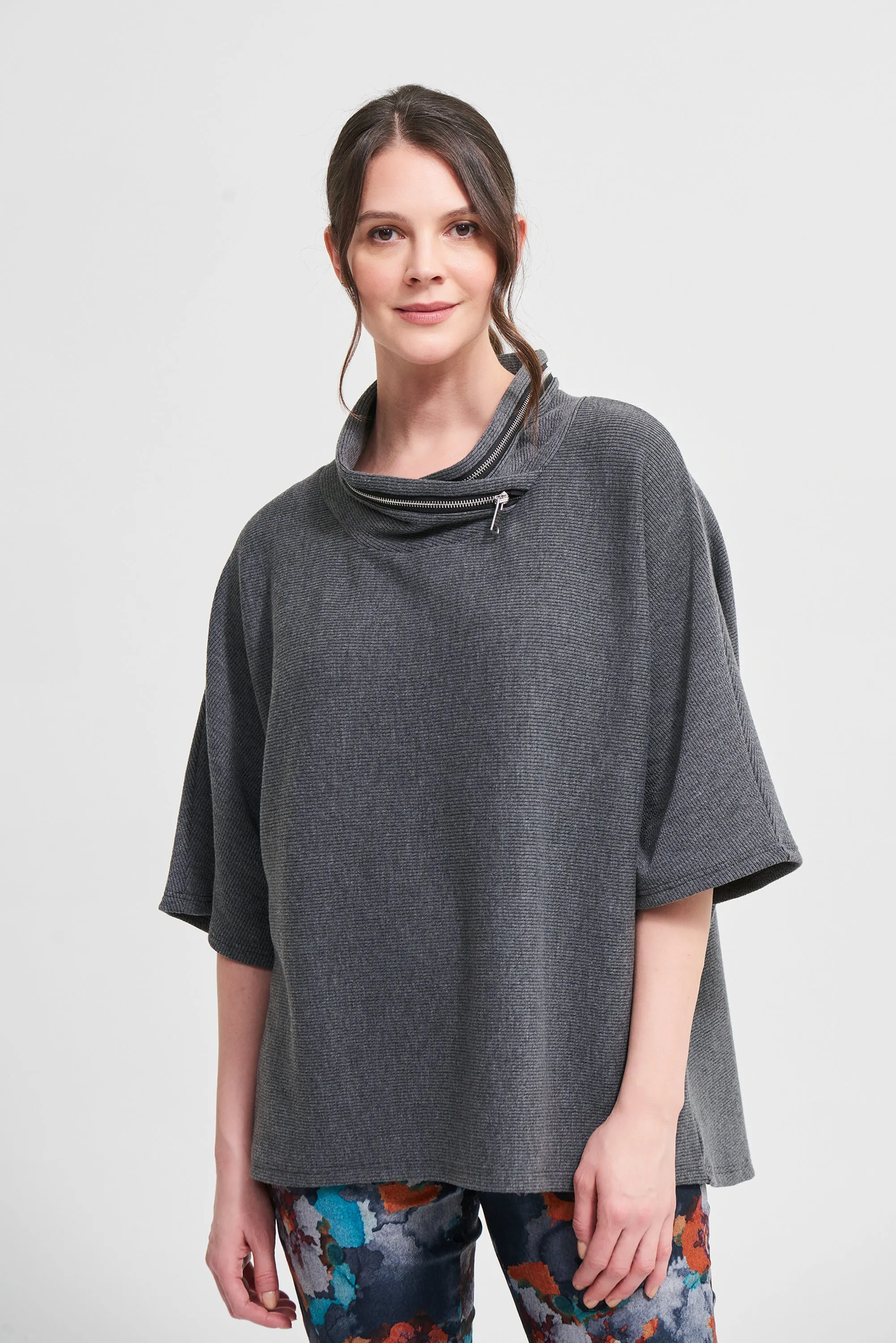 Joseph Ribkoff Zip Neck Design Top