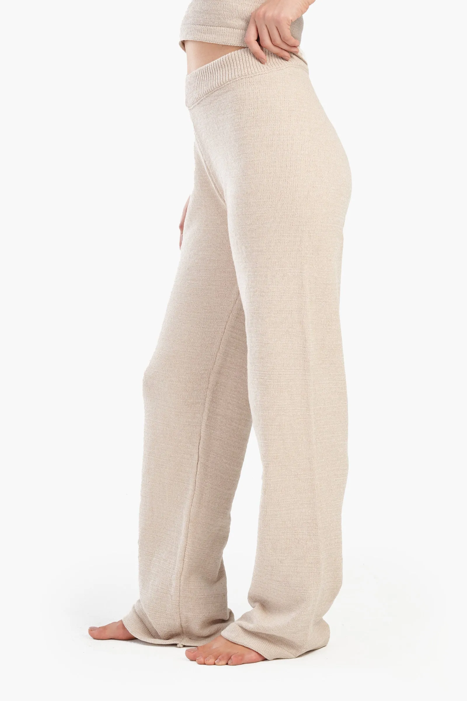 Knitted High Waist Pyjama Pants