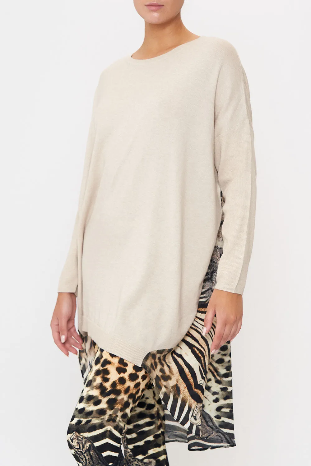 LONG SLEEVE JUMPER WITH PRINT BACK FOR THE LOVE OF LEO