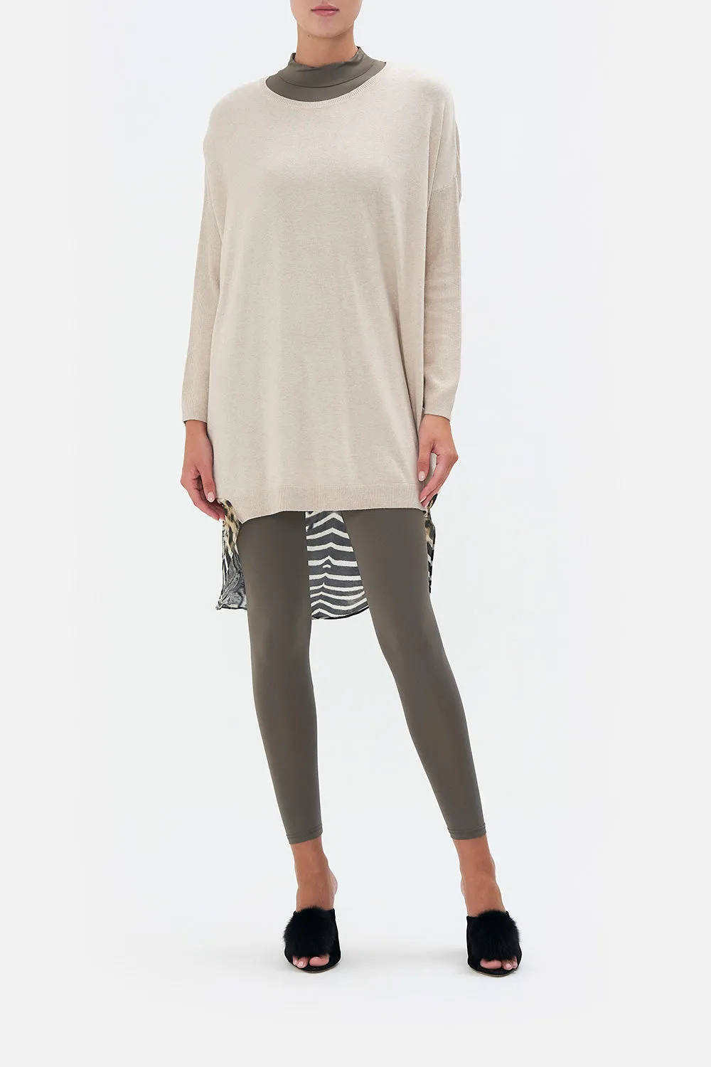 LONG SLEEVE JUMPER WITH PRINT BACK FOR THE LOVE OF LEO