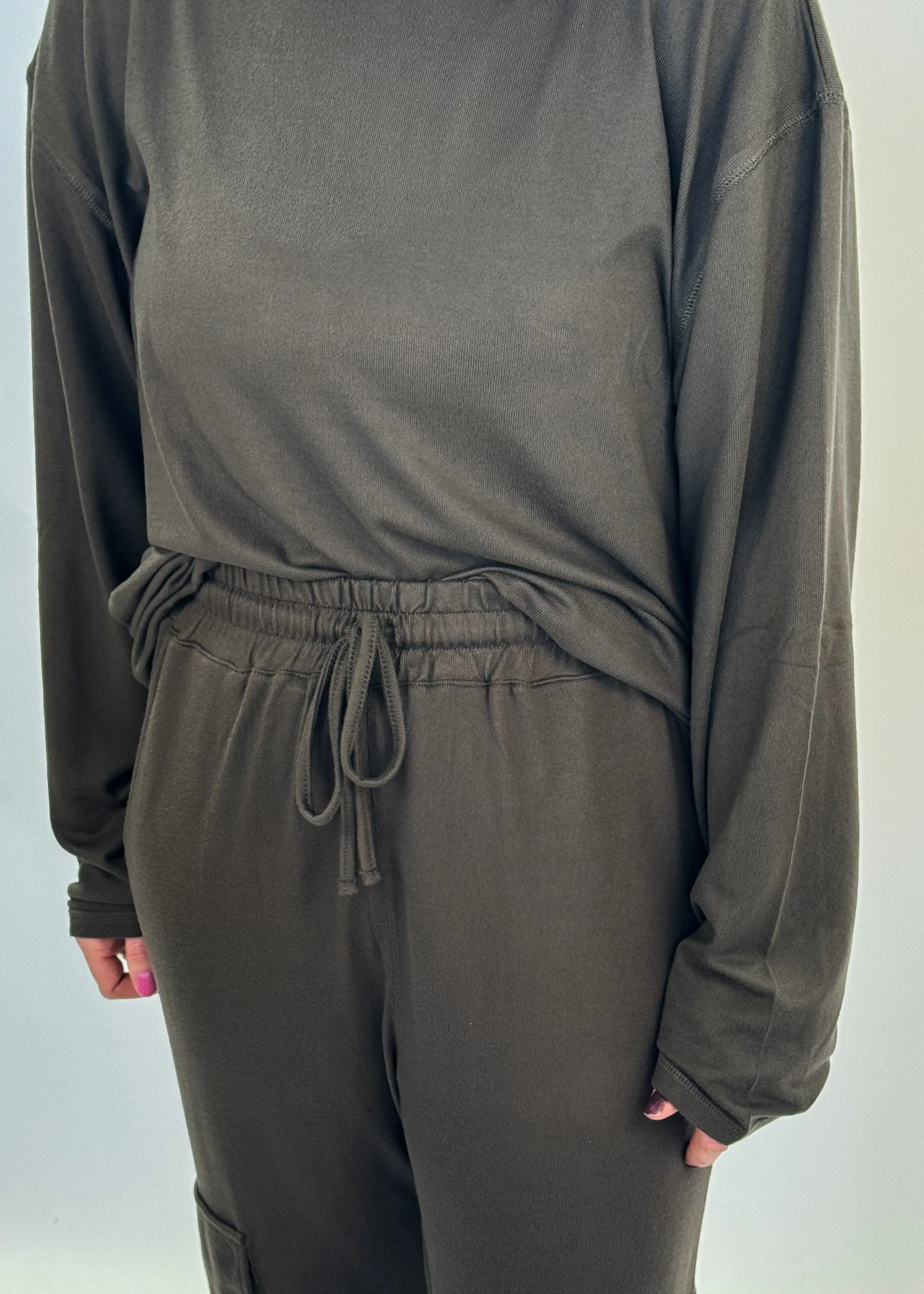 Lounge Set Hacci Dolman Top/Jogger Olive