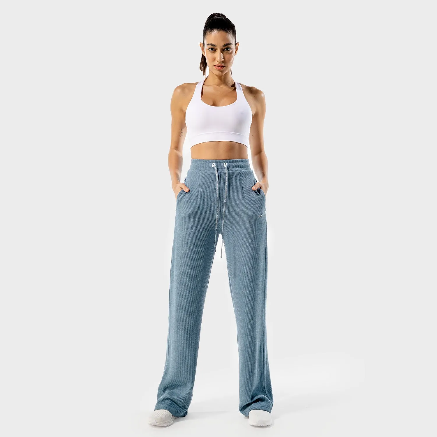 Luxe Wide Leg Pants - Baby Blue