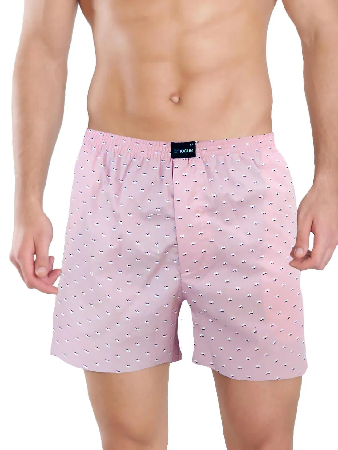 Maroon Sky Pink Printed Boxer Combo