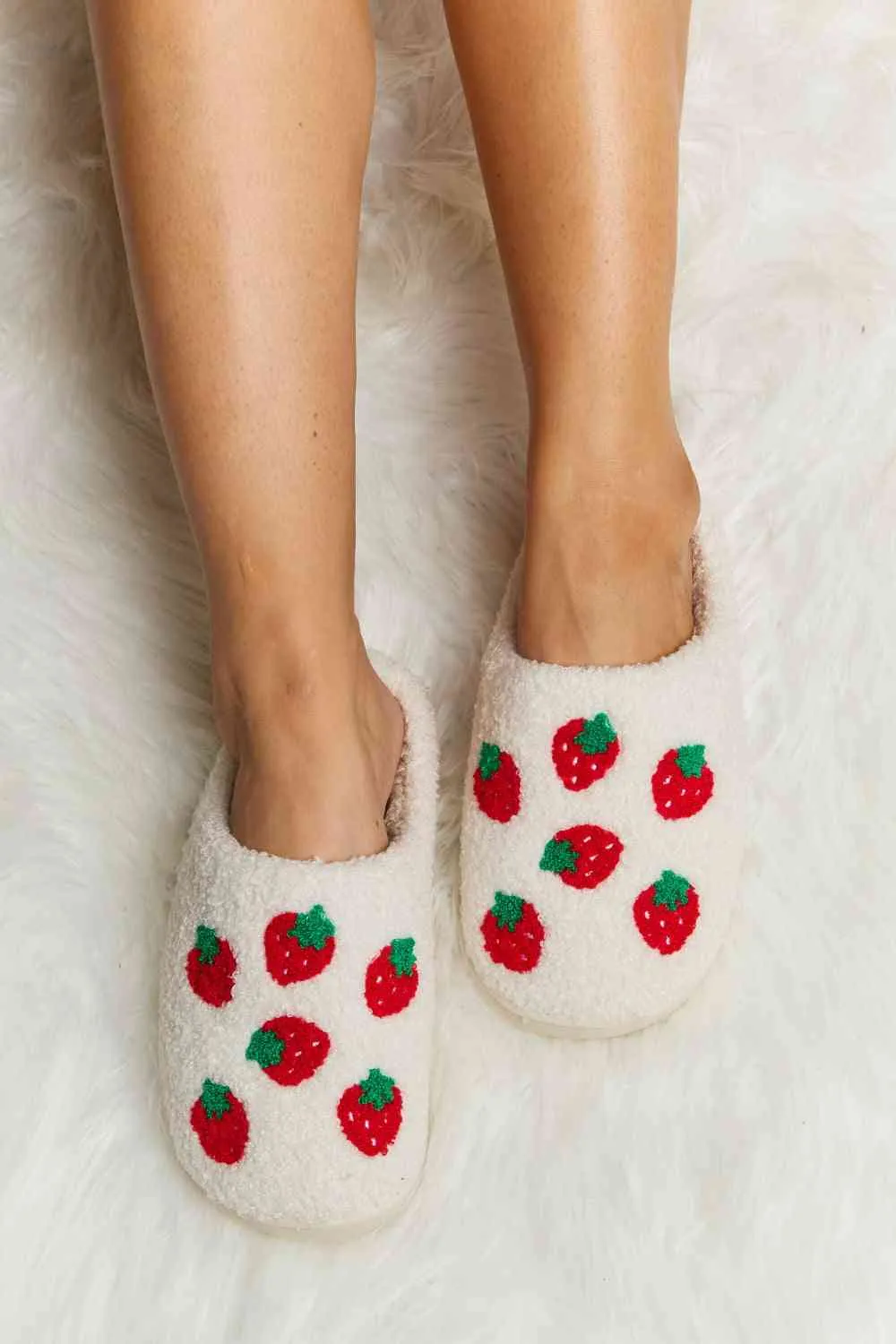 Melody Printed Plush Slide Slippers