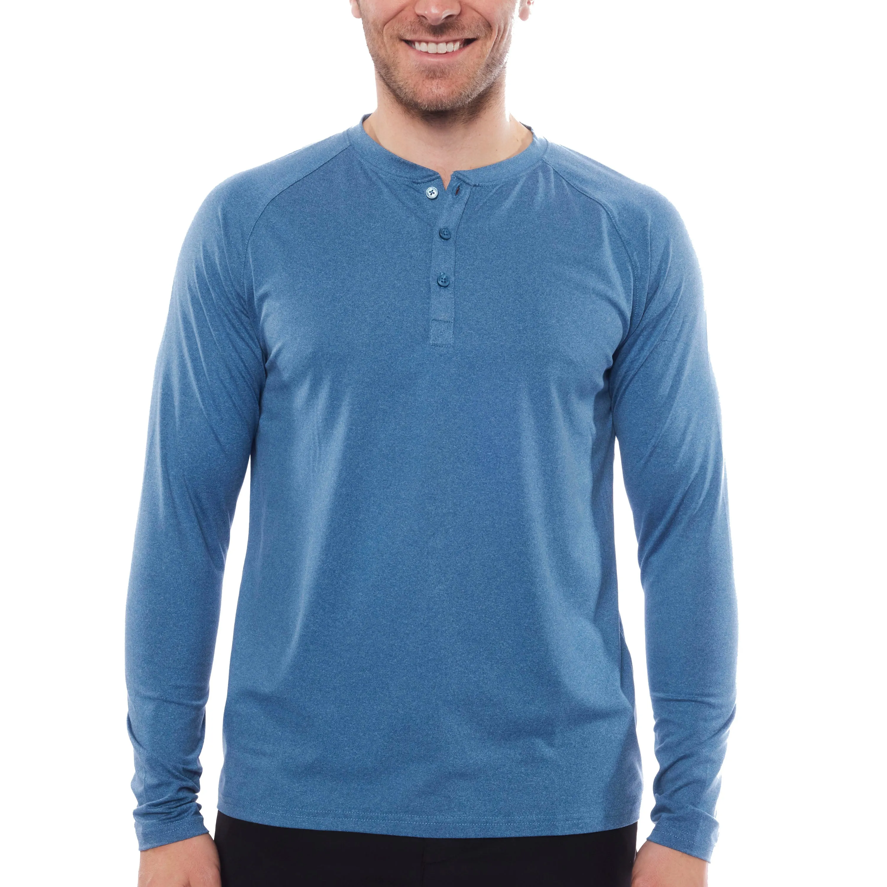 Men's Lounge Henley Long Sleeve Shirt - CLOSEOUT