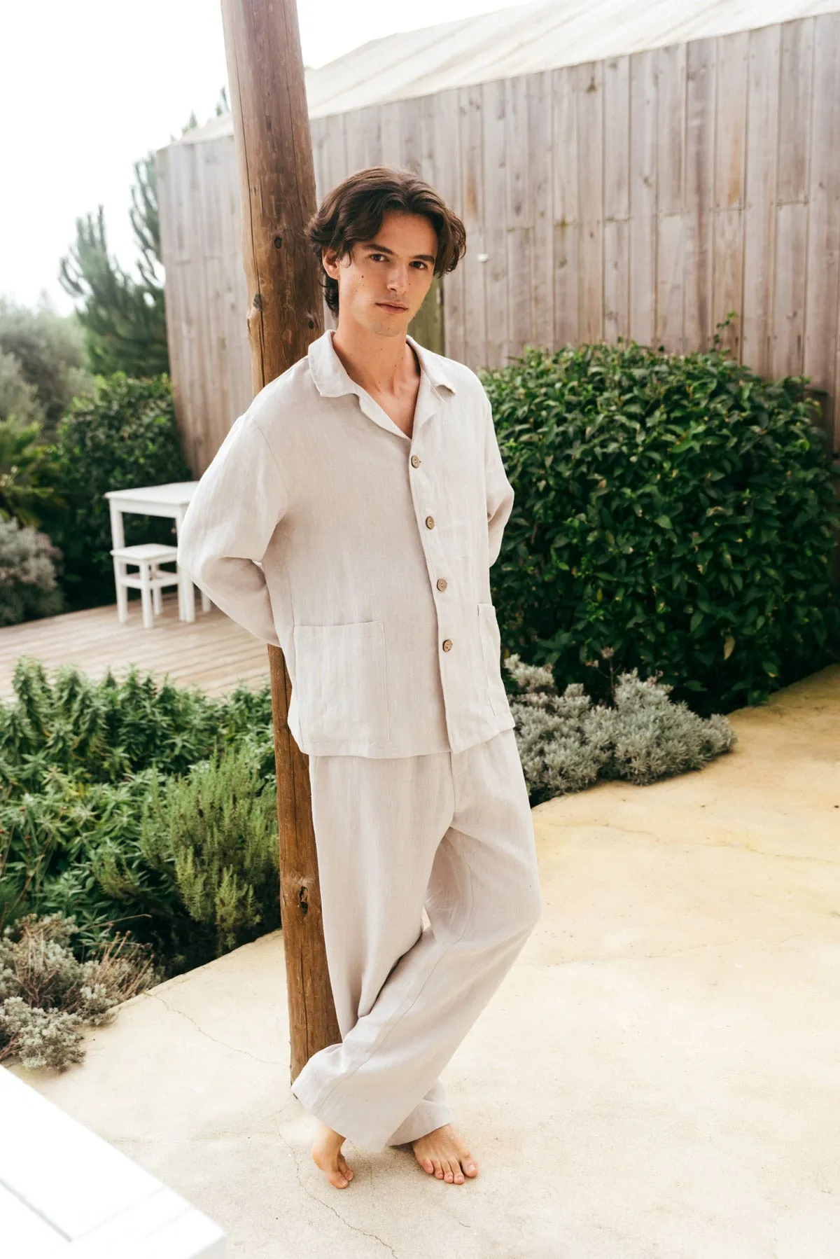 Men's Oliver Linen Loungewear Pyjama Set