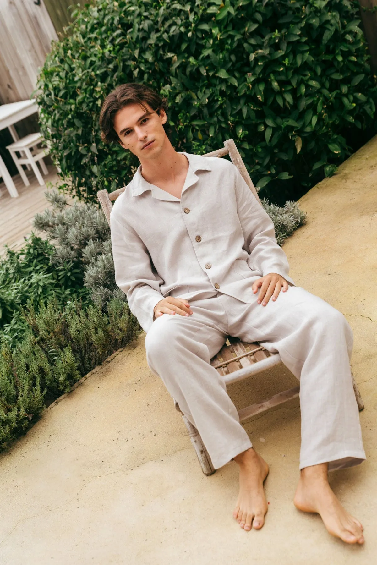 Men's Oliver Linen Loungewear Pyjama Set