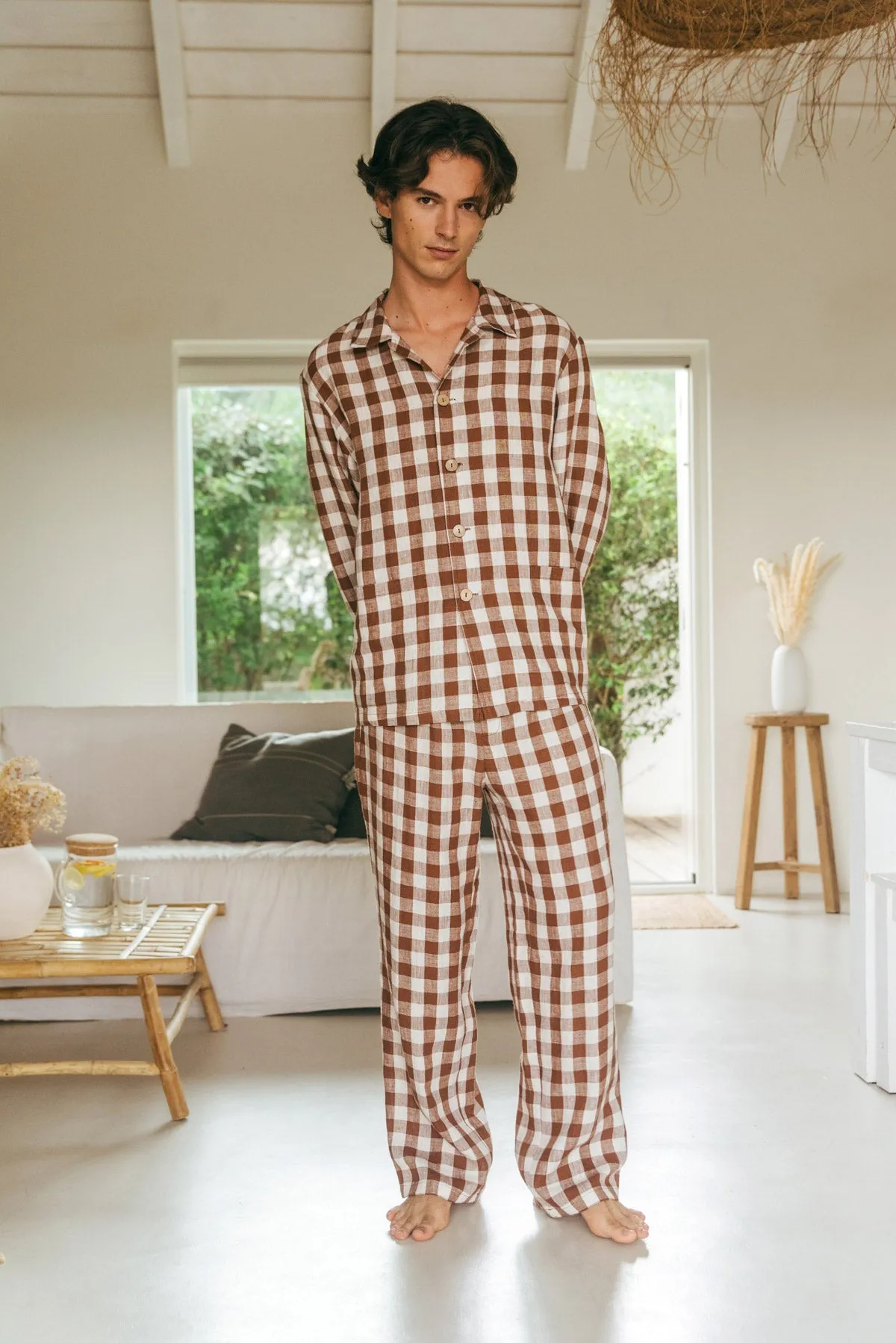 Men's Oliver Linen Loungewear Pyjama Set