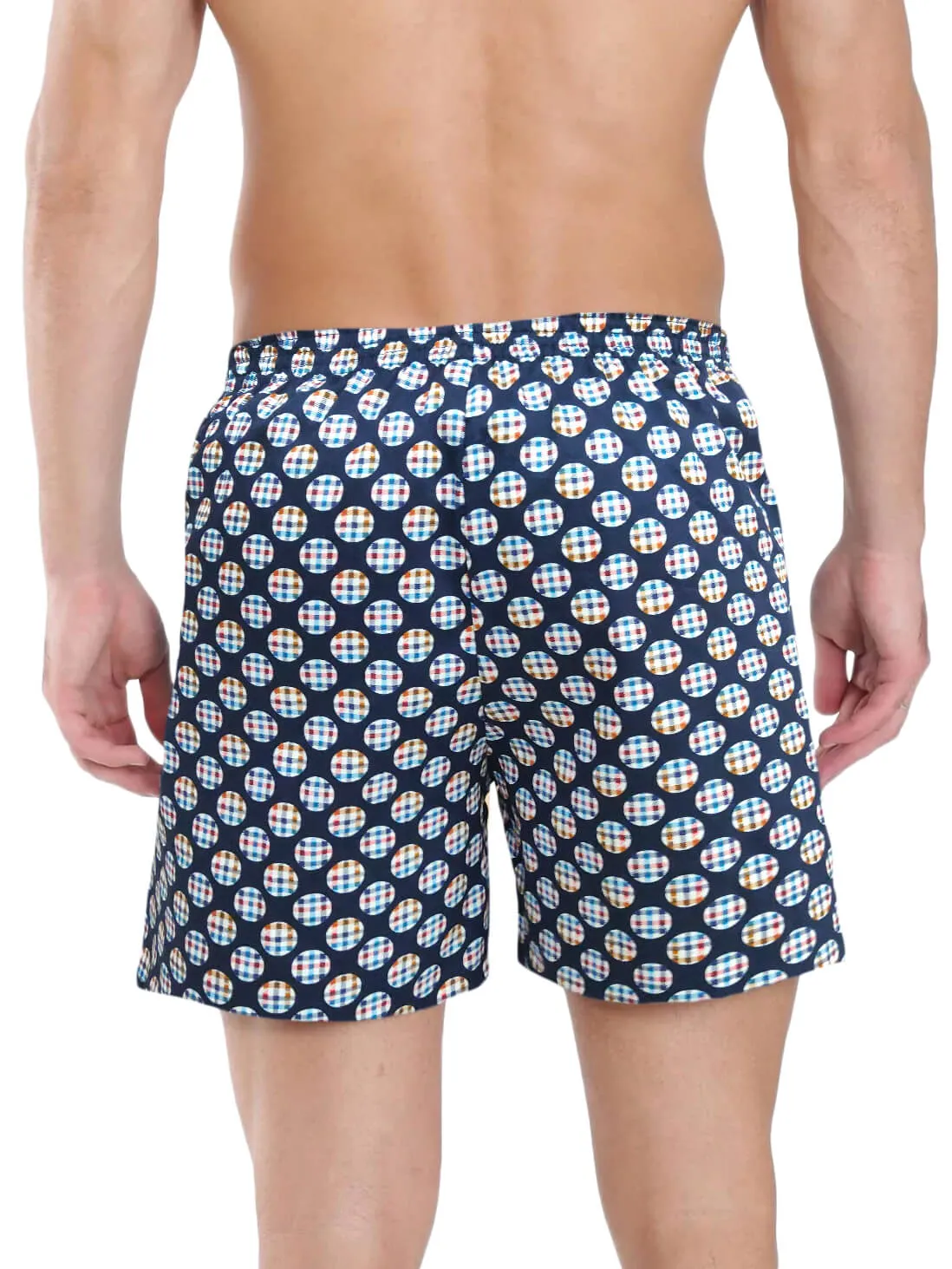 Navy Circle Printed Funky Boxer